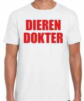 Dieren dokter verkleed t shirt wit voor heren
