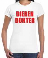 Dierendokter verkleed t shirt wit voor dames