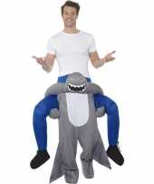 Instap dierenpak kostuum haai voor volwassenen