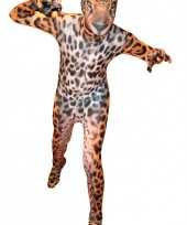 Kinder morphsuit met luipaarden opdruk