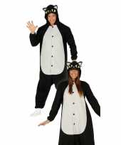 Zwarte kat poes dieren verkleedpak voor dames